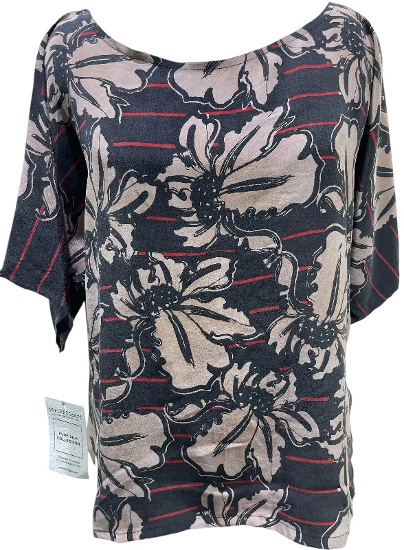 PRC5655 Avatar Pure Silk Side Slit Top Laid - back Women's Style