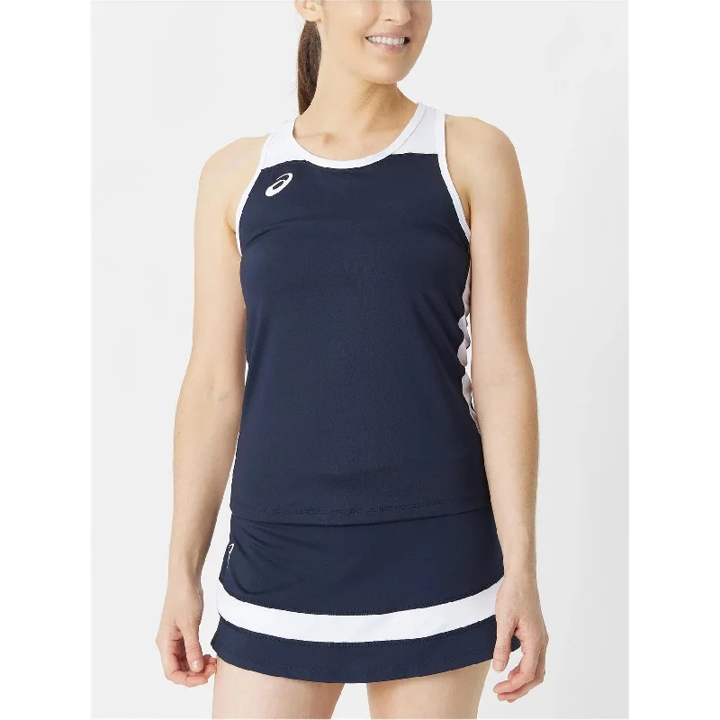 ASICS Womens Court Speed Tank Top, Blue, Medium Sporty Women's Athleisure 