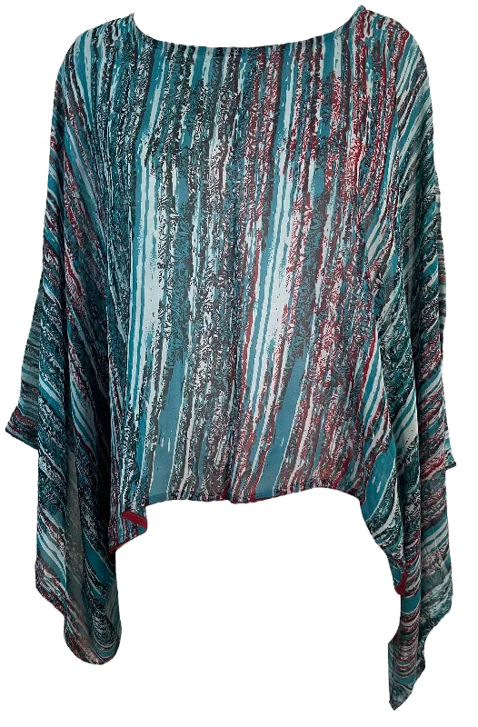 PRG6031  Sheer Avatar Pure Silk Kimono-Sleeved Top garde