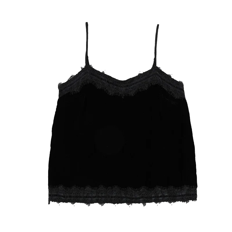bar III Womens Velvet Tank Top, Black, Small Refined Women's Classic 