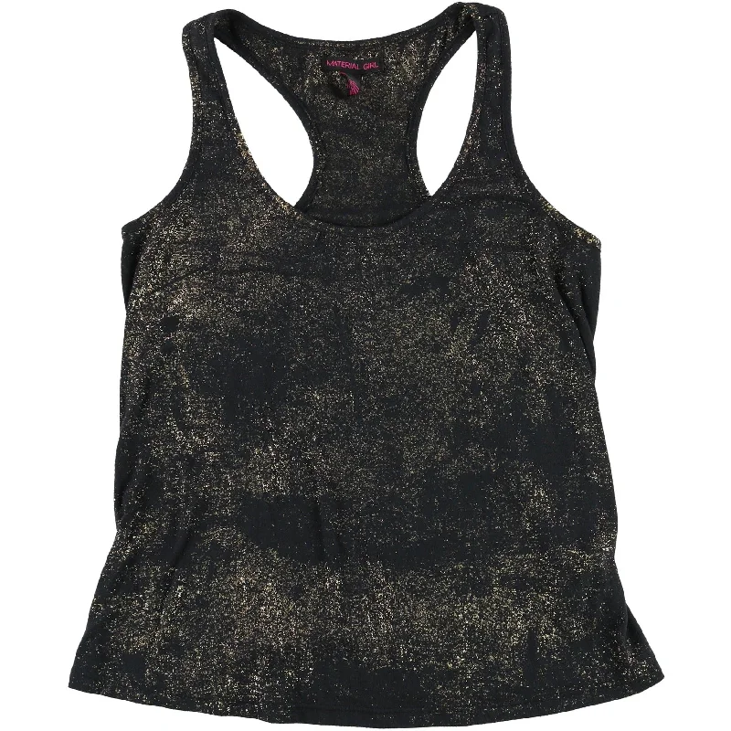 Material Girl Womens Metallic Flecks Racerback Tank Top, Metallic, Small Luxurious Women's High -  end