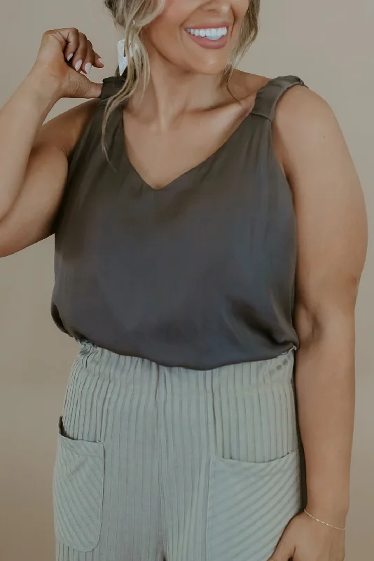 Boho Chic V-Neck Bodysuit Cashmere