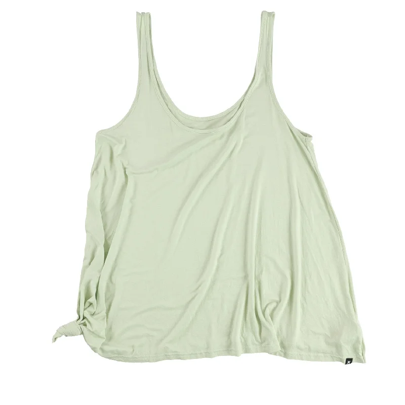Hurley Womens Solid Knot Tank Top, Green, Large British Gentlewoman Style