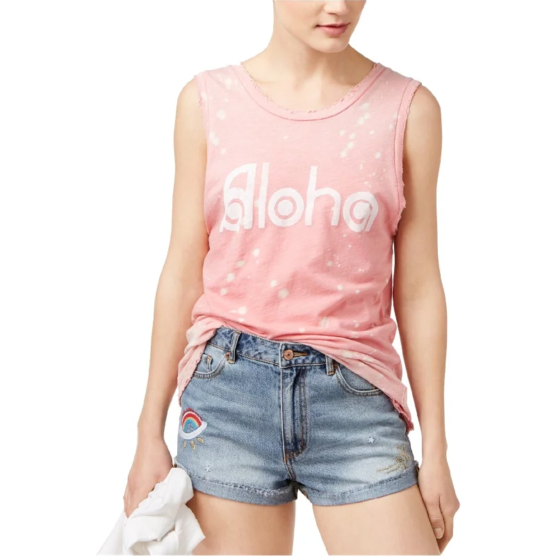 Junk Food Womens Aloha Tank Top, Pink, Medium Sharp Women's Italian