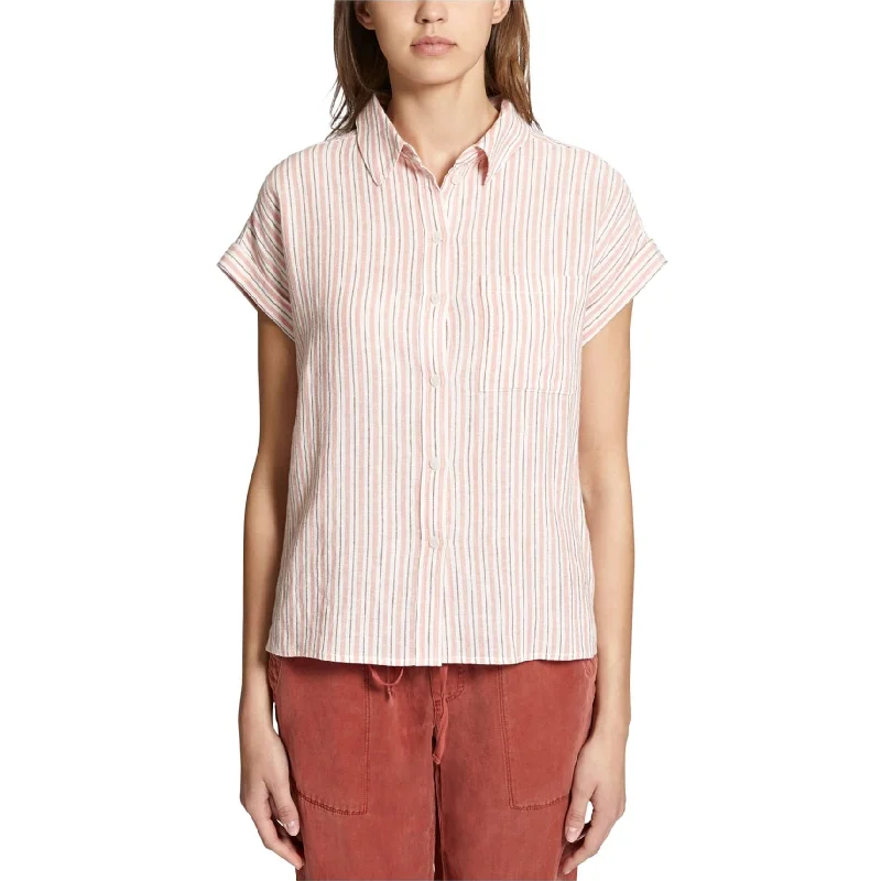 Sanctuary Clothing Womens Mod Ss Button Up Shirt Sleek Women's Metallic