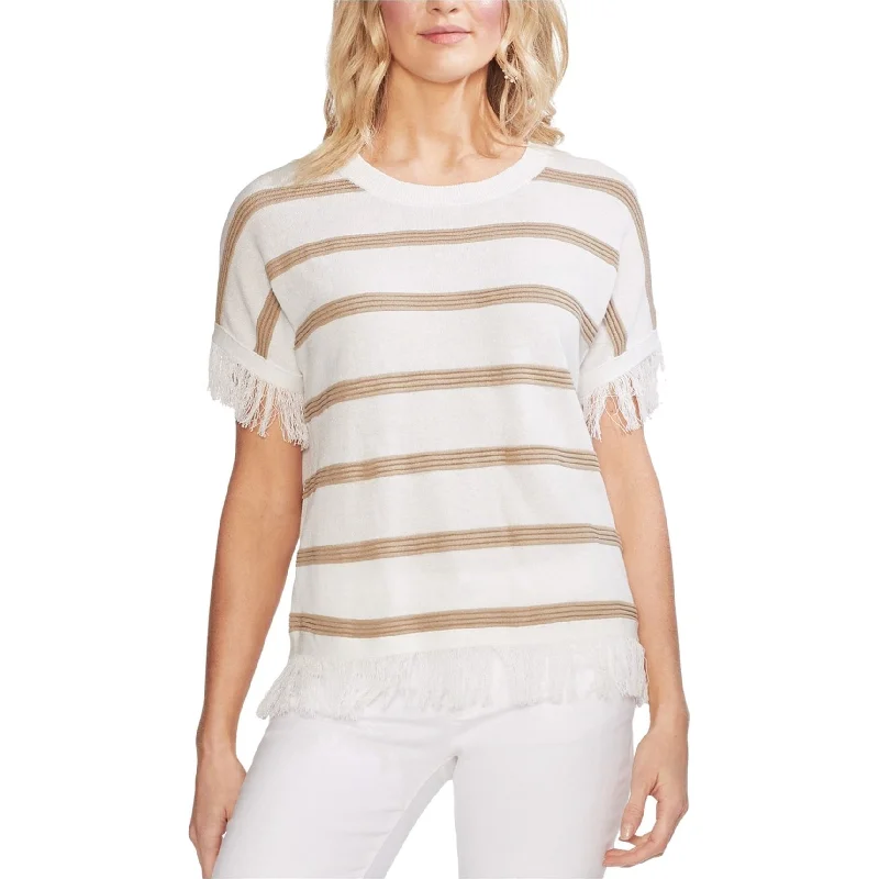 Vince Camuto Womens Textured Stripe Pullover Sweater Tough Women's Military - inspired