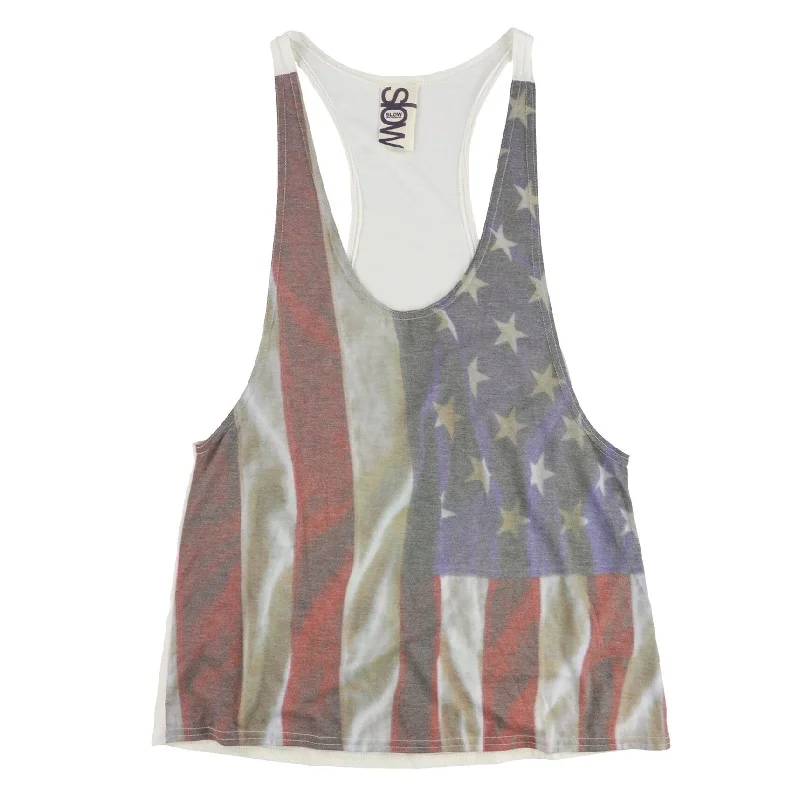 SLOW Womens Flag Racerback Tank Top, Multicoloured, Medium Elegant Women's Formal 