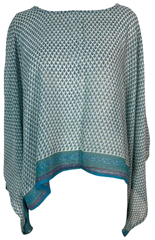 PRG5794 Sheer Avatar Pure Silk Kimono-Sleeved Top Women