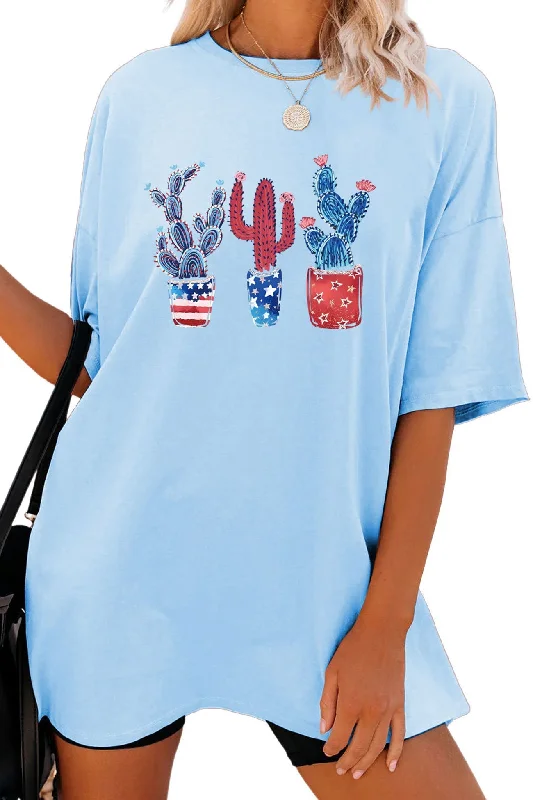 Cactus Flag Print T-shirt performance