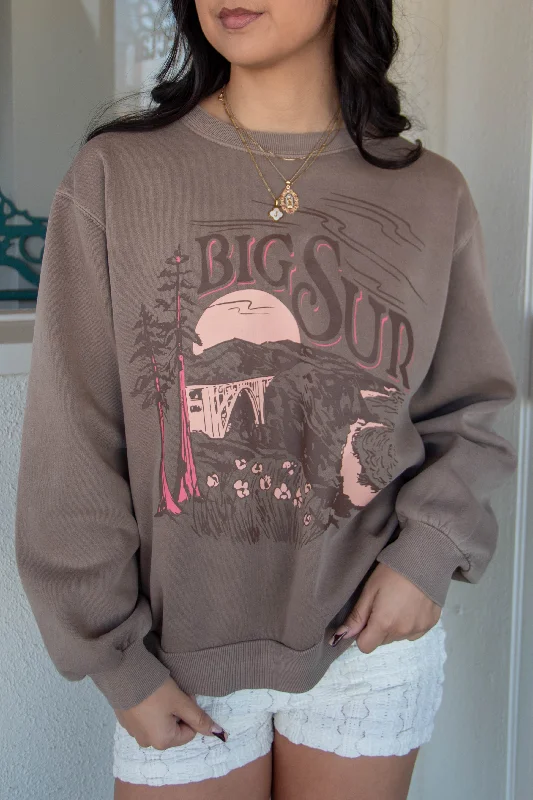 Oversized Crew Graphic Sweatshirt Traditional Women's 