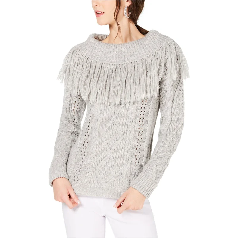 I-N-C Womens Fringe Pullover Sweater British Gentlewoman Style