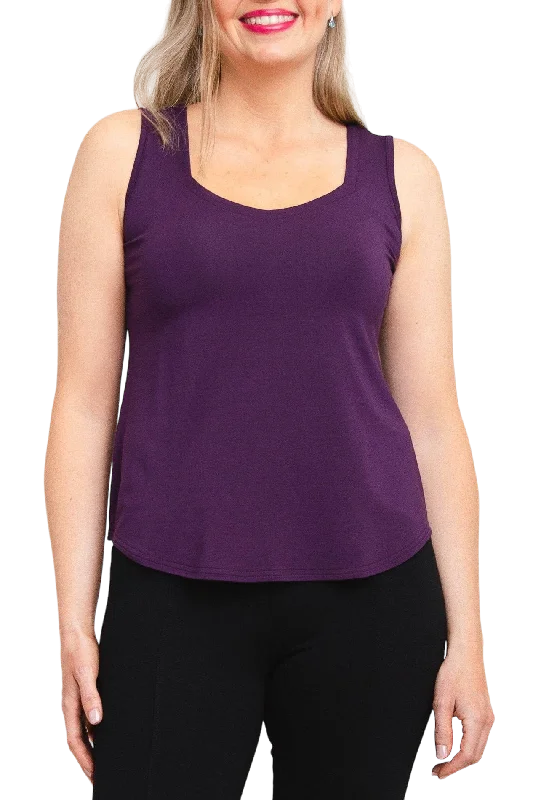 Aubergine Bamboo Ritzy Tank Modern Women's Tech