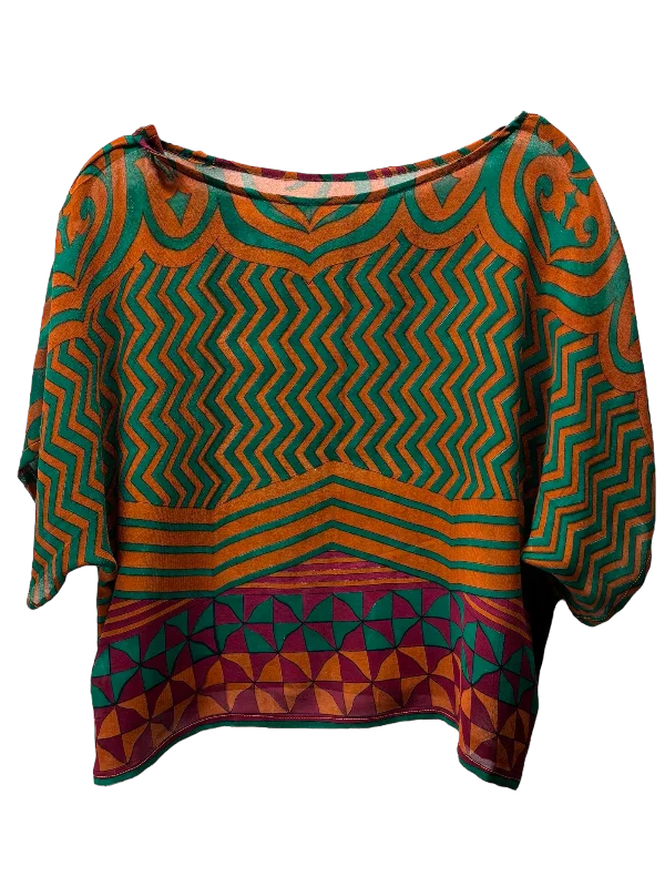 Mitski Sheer Avatar Pure Silk Boxy Top Earthy Women's Hemp - based