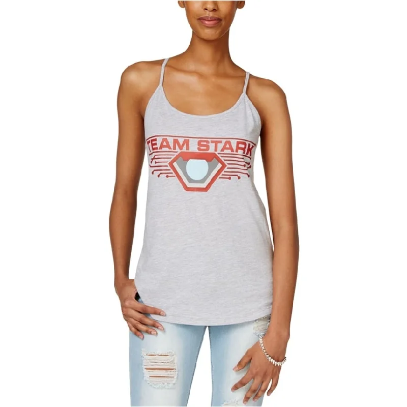 Hybrid Womens Marvel Ironman Tank Top, Grey, Small Modern Women's 