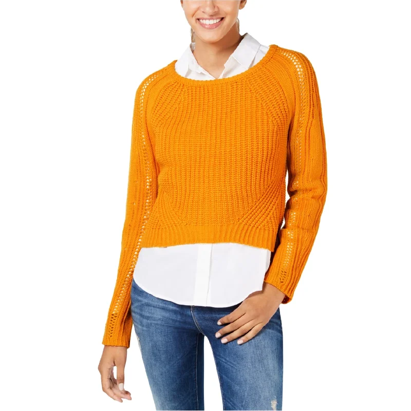 Freshman Womens Cropped Pullover Sweater, Yellow, Large Monochromatic All - in - one Freshman Womens Cropped Pullover Sweater, Yellow, Large Monochromatic All - in - one