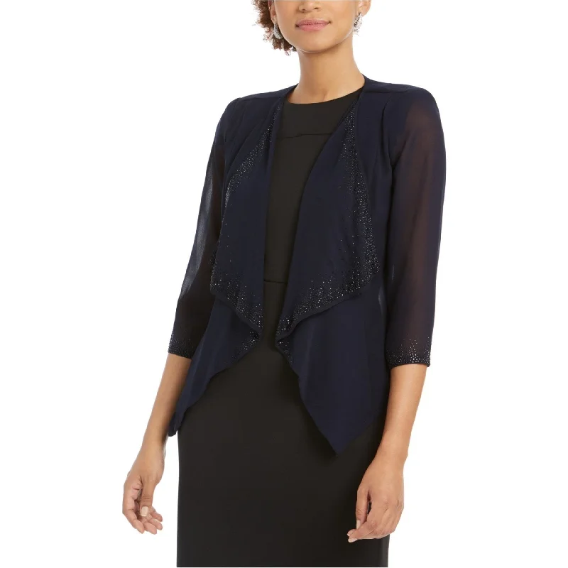 Calvin Klein Womens Embellished Cardigan Sweater, Blue, X-Large Artistic Women's Hand - painted Calvin Klein Womens Embellished Cardigan Sweater, Blue, X-Large Artistic Women's Hand - painted