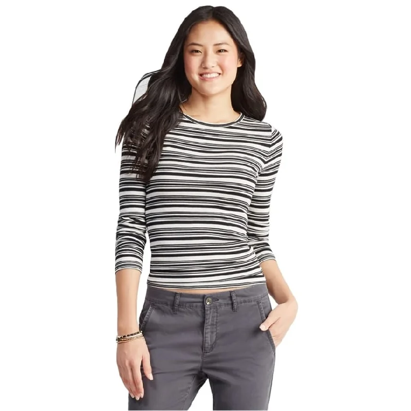 Aeropostale Womens Striped Ls Pullover Sweater Trendy Women's Oversized