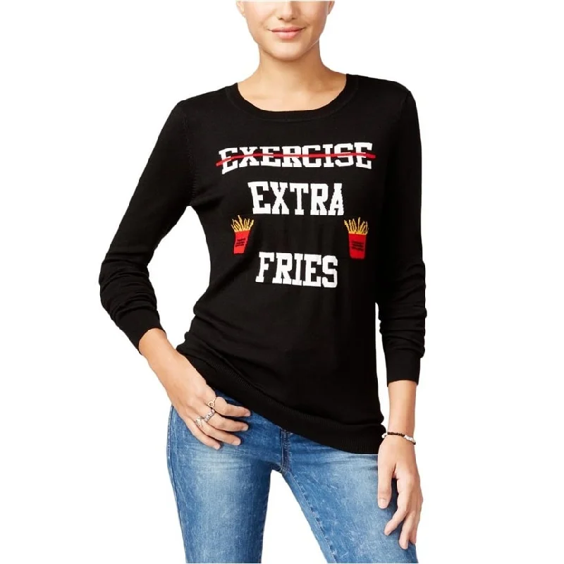 Ultra Flirt Womens Pullover Knit Sweater, Black, Medium Refined Women's 