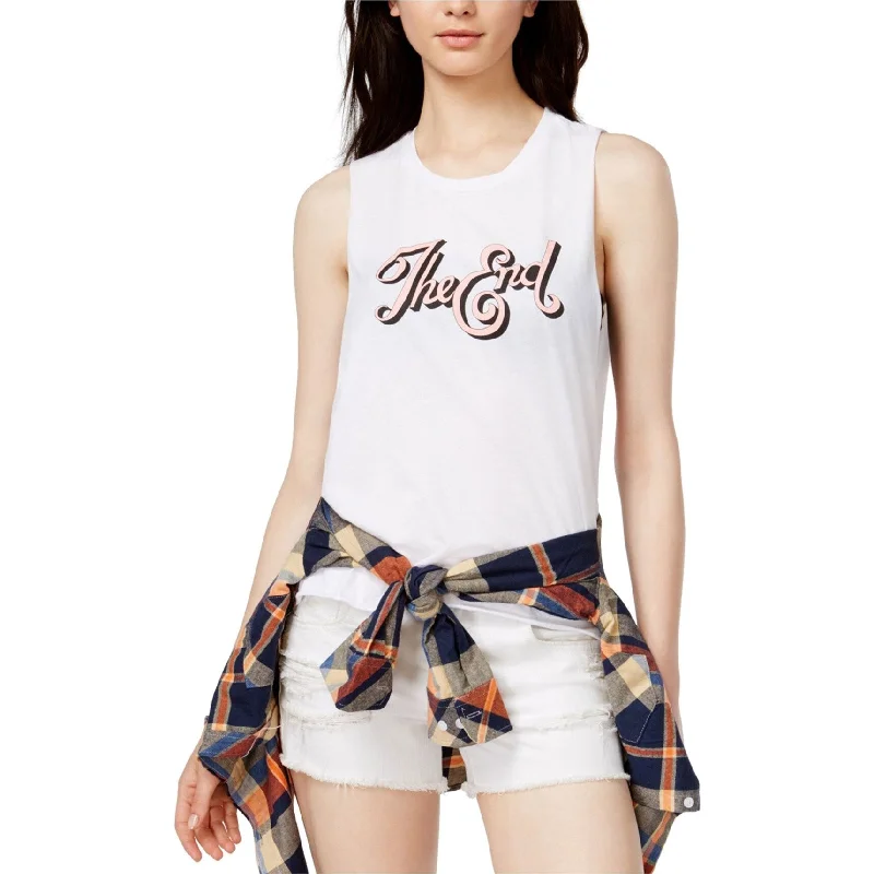 Kid Dangerous Womens The End Muscle Tank Top, White, Medium British Gentlewoman Style