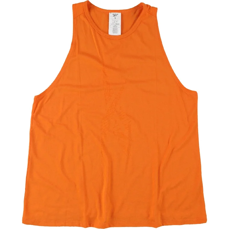 Reebok Womens Burnout Tank Top, Orange, Large Feminine Women's Soft 