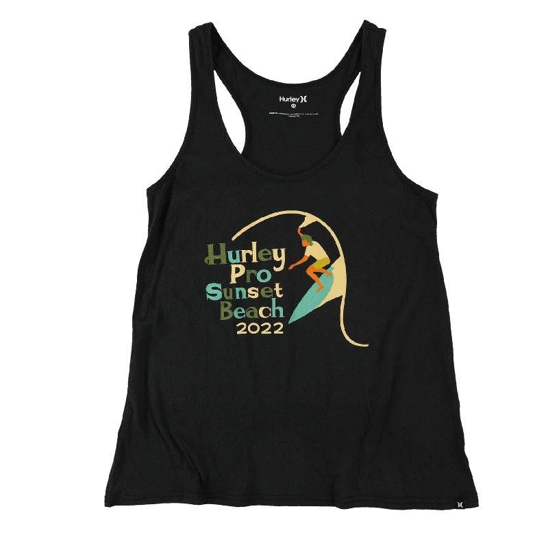 Hurley Womens Sunset Surf Racerback Tank Top, Black, Large Earthy Women's Hemp - based Hurley Womens Sunset Surf Racerback Tank Top, Black, Large Earthy Women's Hemp - based