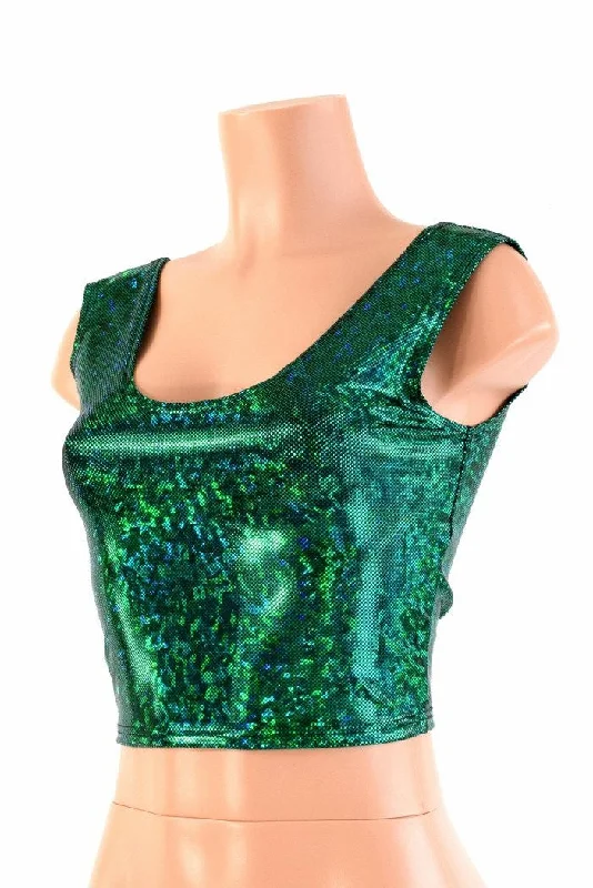 Green Kaleidoscope Crop Tank Refined Women's Velvet