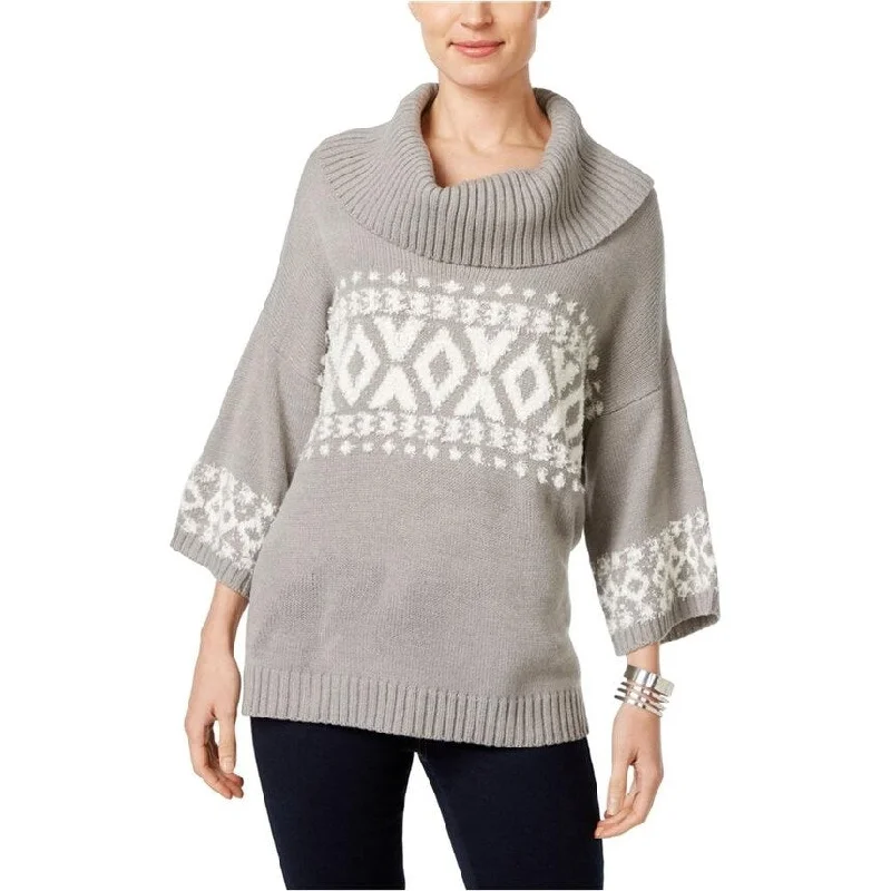 Style & Co. Womens Fair-Isle Cowl Pullover Sweater Artistic Women's Hand - painted