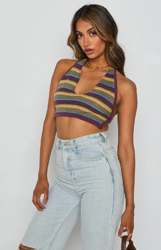 Summit Crop Top Preppy Women's College