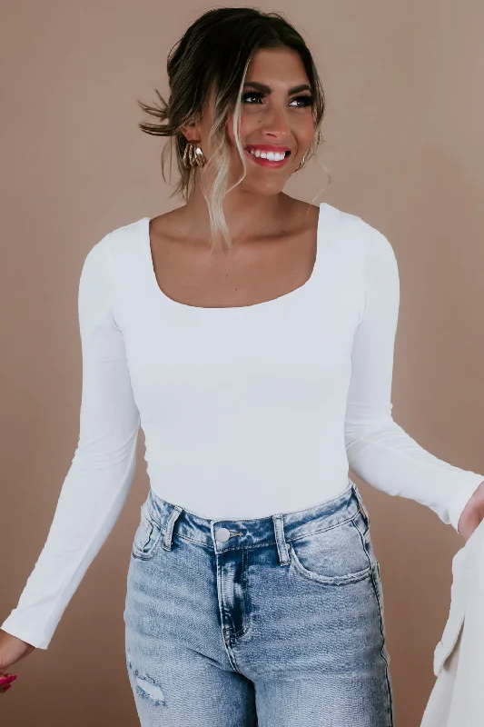 The Essential Bodysuit, Ivory Compression