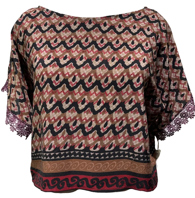 PRC3728 Avatar Pure Silk Boxy Top Edgy Women's Punk