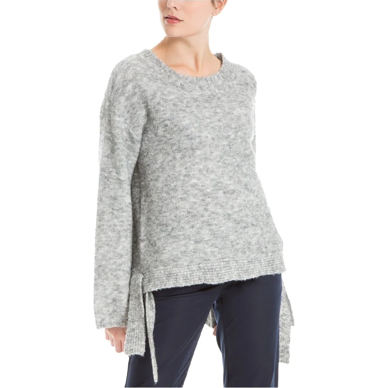 Max Studio London Womens Side-Tie Melange Knit Sweater Contemporary 