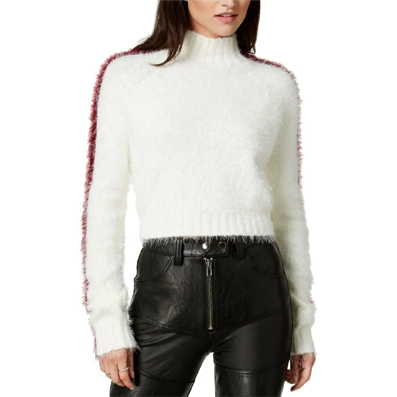 Twin Womens Boucle Knit Sweater, Off-White, Medium Modern Women's 