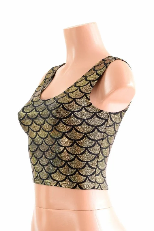 Holographic Mermaid Tank Crop Refined Women's Classic 