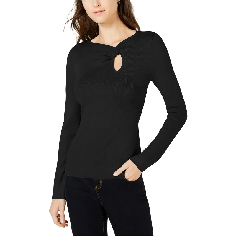 I-N-C Womens Neckline Twist Pullover Sweater Monochromatic All - in - one
