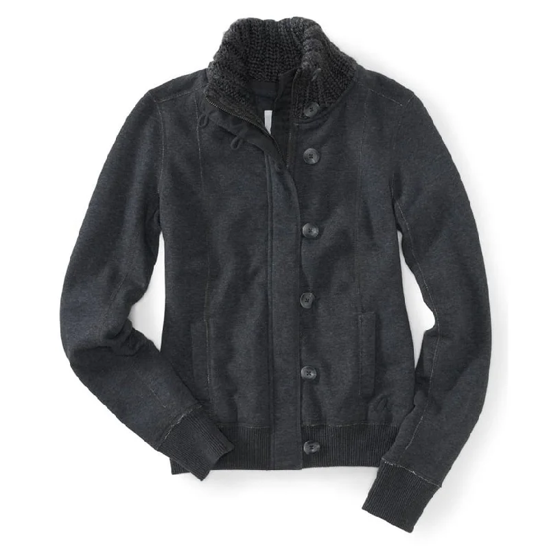 Aeropostale Womens Zip/ Knit Sweater, Grey, X-Large Tough Women's Military - inspired Aeropostale Womens Zip/ Knit Sweater, Grey, X-Large Tough Women's Military - inspired