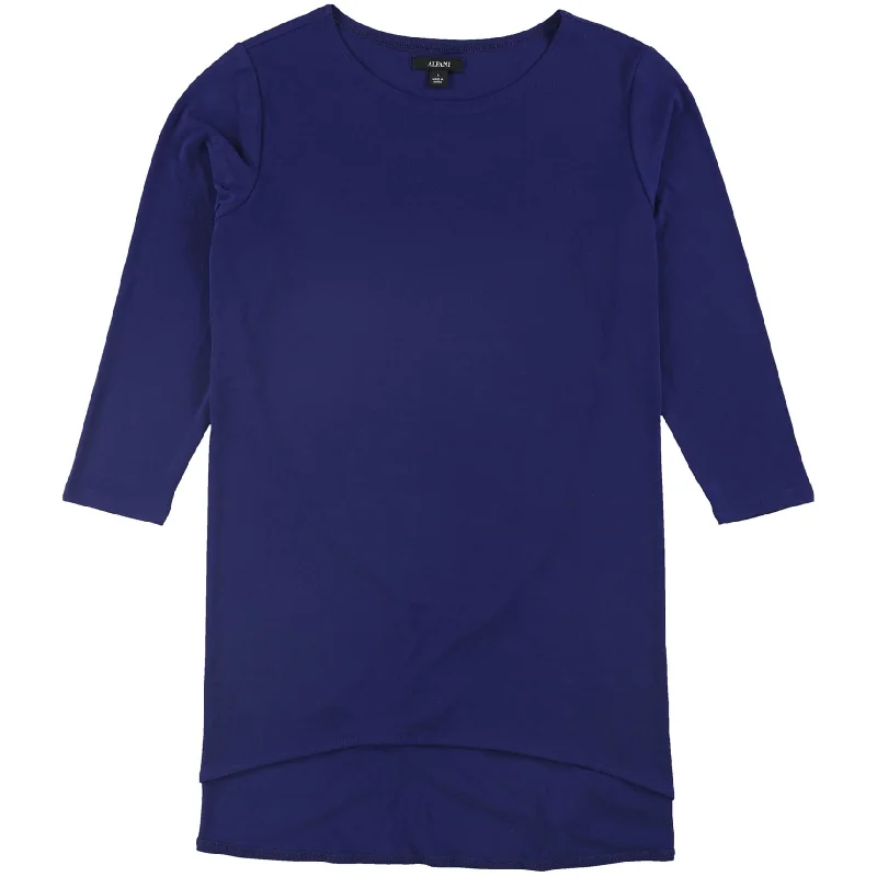 Alfani Womens High-Low Tunic Blouse, Blue, X-Small Feminine Women's Soft 