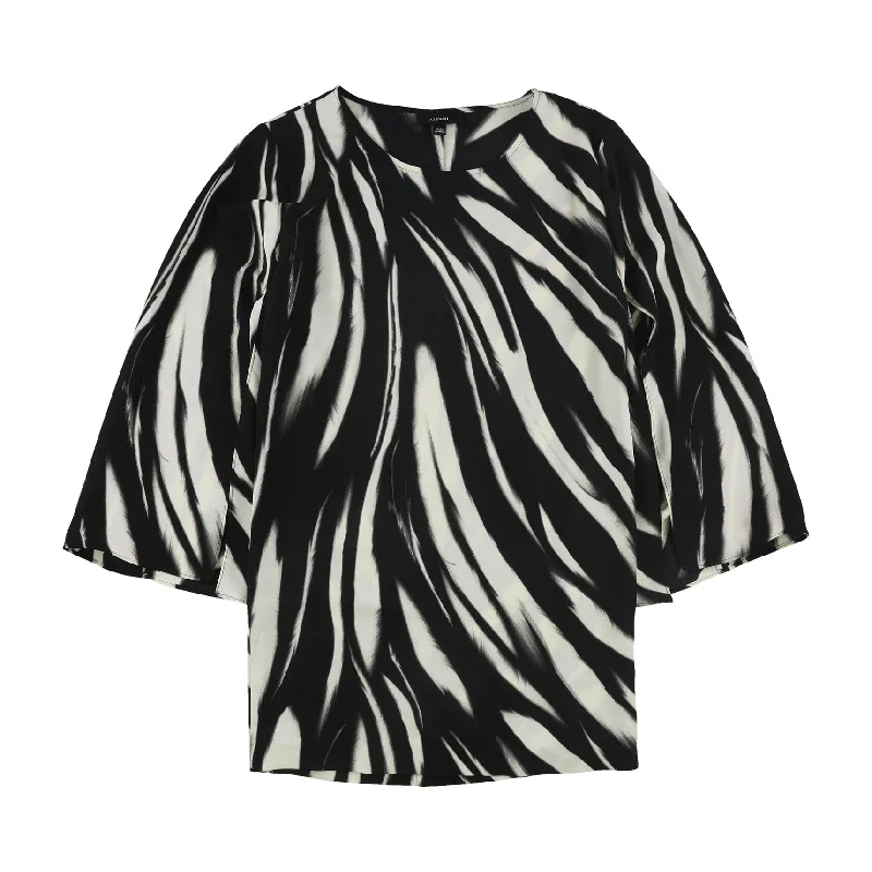 Alfani Womens Zebra Print Tunic Blouse Relaxed Women's 