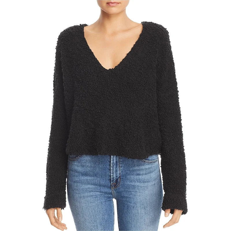 Free People Womens Popcorn Pullover Sweater, Black, Small Dapper Women's Bow - adorned