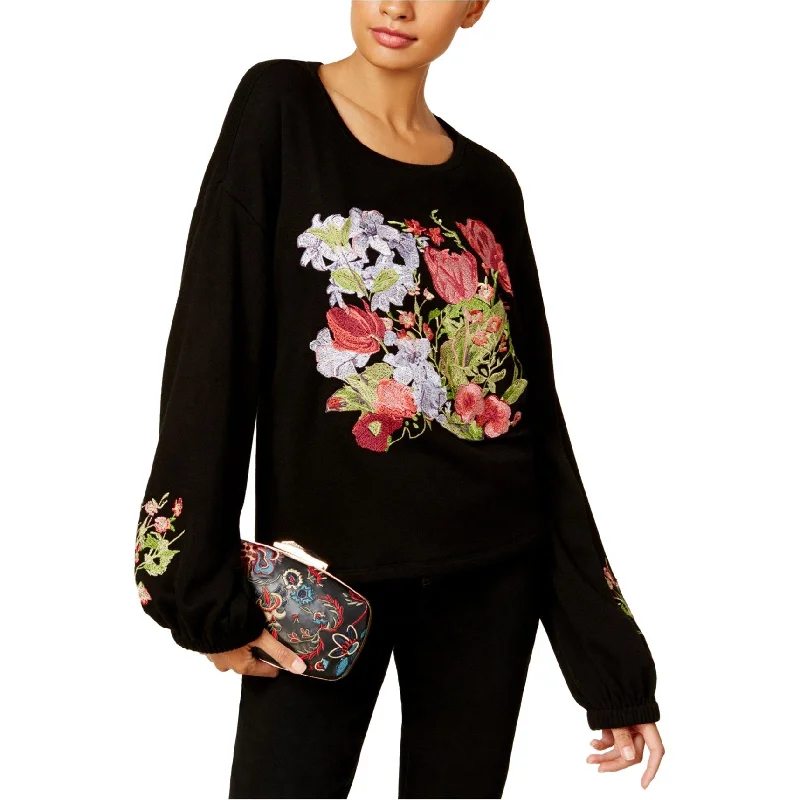 I-N-C Womens Embroidered Knit Sweater Feminine Women's Style 
