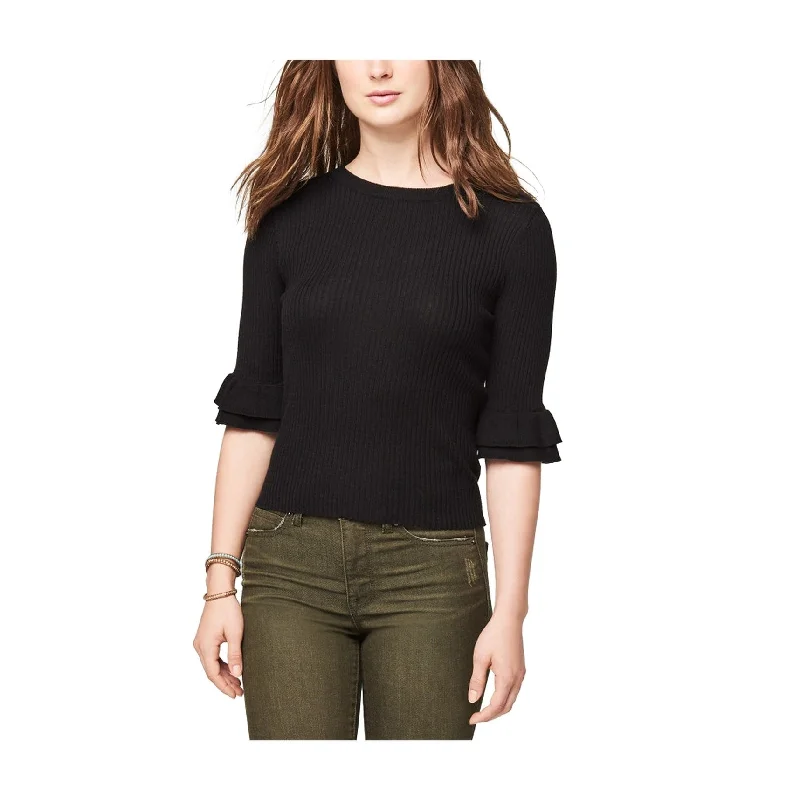 Aeropostale Womens Bell Sleeve Pullover Sweater Monochromatic Office Style