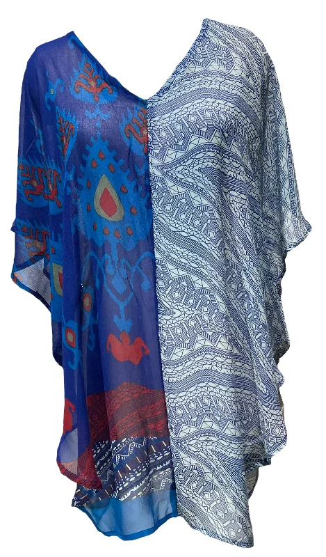 PRG5149 Sheer Avatar Pure Silk Waterfall Top Dynamic Women's High - energy