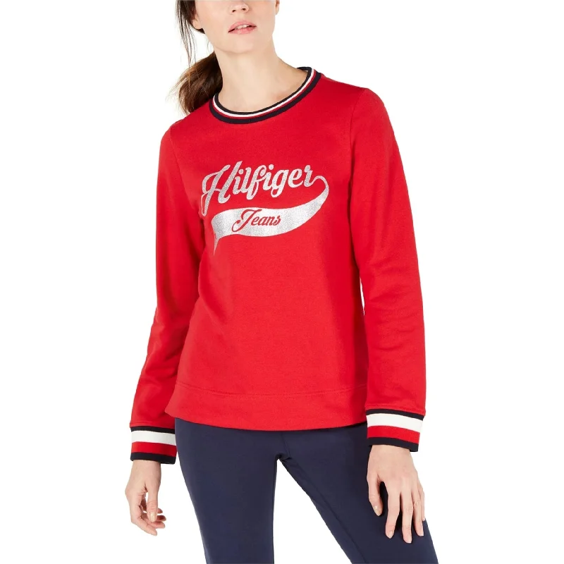 Tommy Hilfiger Womens Glitter Logo Pullover Sweater, Red, Large Practical Women's Multi - Tommy Hilfiger Womens Glitter Logo Pullover Sweater, Red, Large Practical Women's Multi -