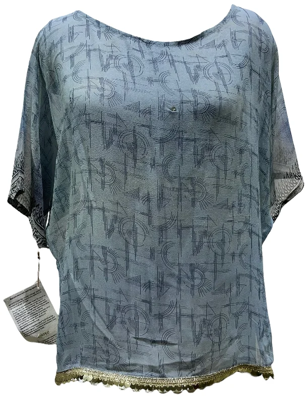 PRG4345 Sheer Avatar Pure Silk Side Slit Top Adventure