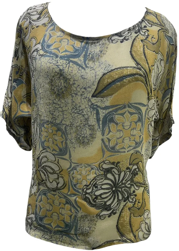 PRG5605 Sheer Avatar Pure Silk Side Slit Top European