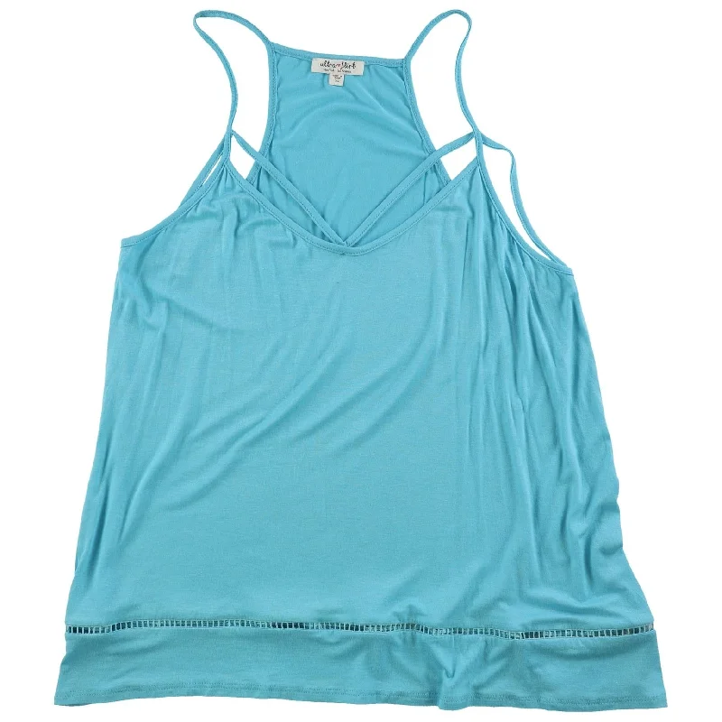 Ultra Flirt Womens Solid Tank Top Monochromatic Office Style