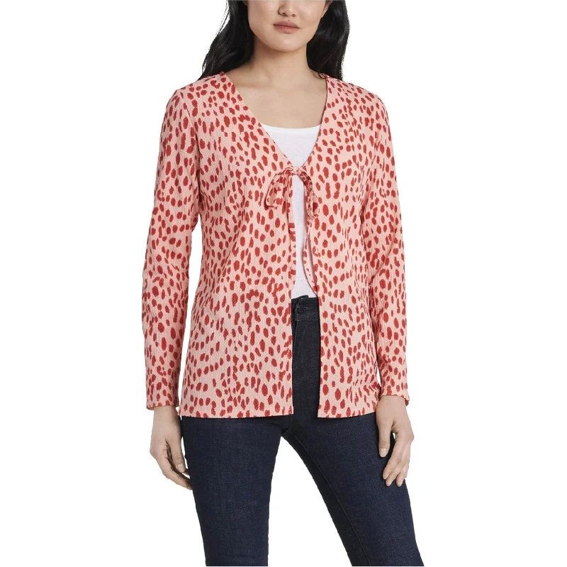 Vince Camuto Womens Animal Print Cardigan Sweater, Pink, Small Earthy Women's Hemp - based
