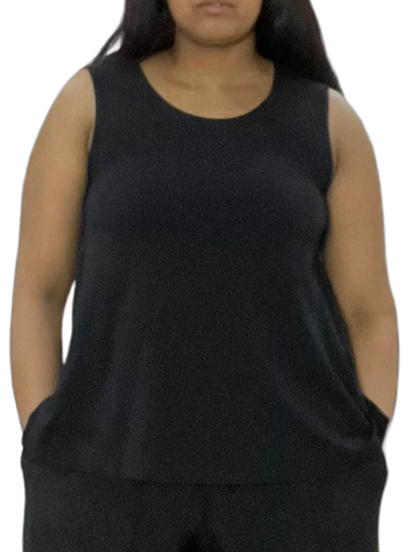 Black Bryn Walker Bamboo Huxley Tank Hip Women's Urban