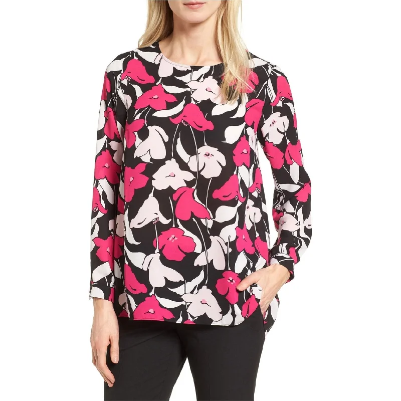 Vince Camuto Womens Pleatback Tunic Blouse, Black, Small Modern Women's Tech