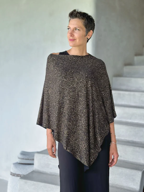 Reversible Snake Lace Print Poncho purpose