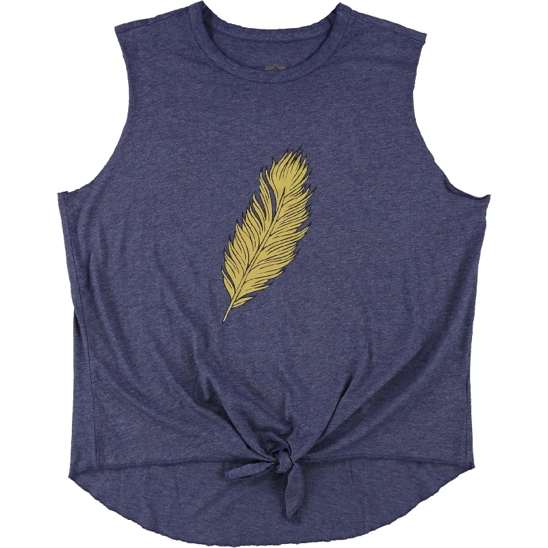 Warrior Womens Tie Front Tank Top, Blue, X-Large Cashmere